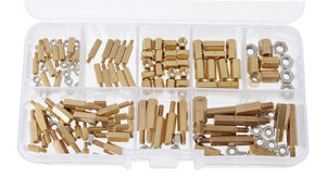 Brass Thread Hex Standoff Spacer Screw Nut Assortment Kit (145 Pieces)