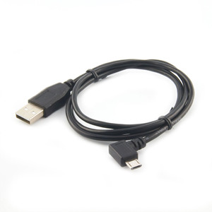 USB 2.0 A MALE TO L-SHAPE MICRO B MALE CABLE, 3FT