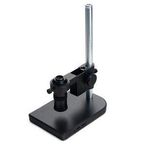 Microscope stand with 0.12-1.8x lens