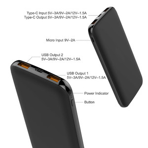 Power Bank 10000 mAh, USB C, Fast Charge