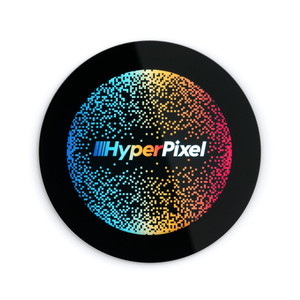 Pimoroni PIM579 - HyperPixel 2.1 Round Hi-Res Display front view with vibrant IPS screen