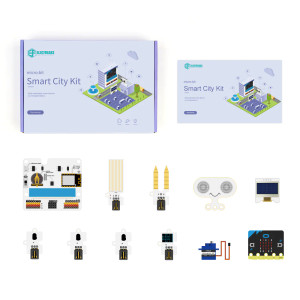 Elecfreaks micro:bit Smart City Kit modules for traffic, parking, and sensors without micro:bit boardaks micro:bit Smart City Kit (Without micro:bit board) EF08252