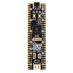 Pimoroni Pico LiPo 2 XL (W) board with RP2040, LiPo charging, and WiFi support. Pimoroni Pico LiPo 2 XL (W) board with RP2040, LiPo charging, and WiFi support.