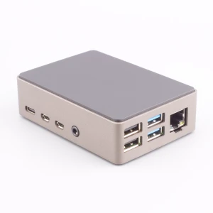 PiShop Premium Metal Case for Raspberry Pi 4, isometric view