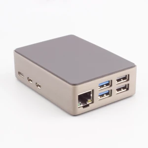 PiShop Premium Metal Case for Raspberry Pi 5, isometric view