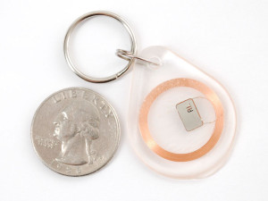 13.56MHz RFID/NFC Clear Keychain Fob - 1KB
