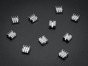 Aluminum SMT Heat Sinks 10 Pack - 0.25"x0.25" x 0.15" tall