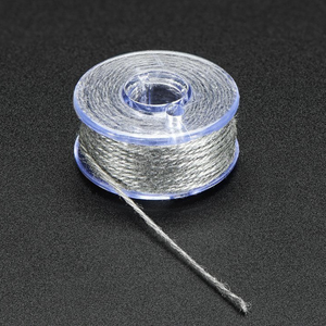 Stainless Thin Conductive Yarn / Thick Conductive Thread - 30 ft