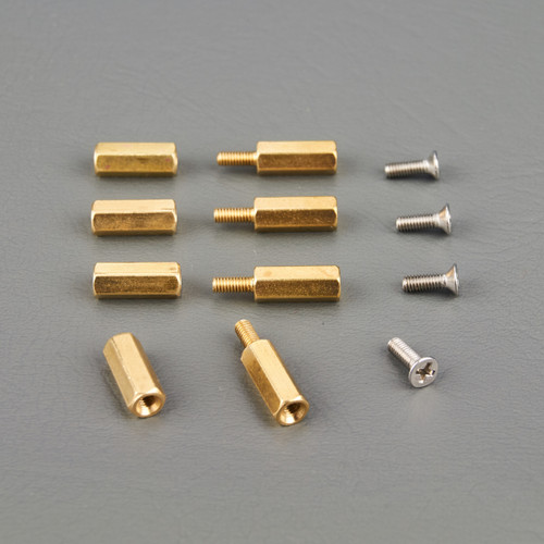 Brass 12mm Standoff Set for Pi HATs - Pack of 4 Brass 12mm Standoff Set for Pi HATs - Pack of 4