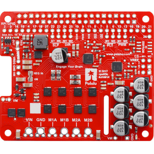 Pololu Dual G2 HighPower Motor Driver 18v18 for Raspberry Pi (Assembled)