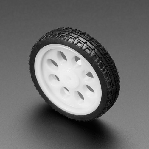 Thin White Wheel for TT DC Gearbox Motors - 65mm Diameter Thin White Wheel for TT DC Gearbox Motors - 65mm Diameter