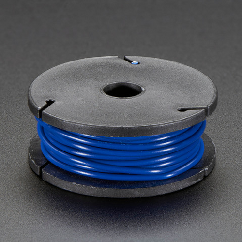 Solid-Core Wire Spool - 25ft - 22AWG - Blue Solid-Core Wire Spool - 25ft - 22AWG - Blue