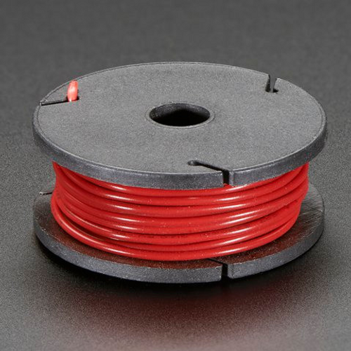 Solid-Core Wire Spool - 25ft - 22AWG - Red Solid-Core Wire Spool - 25ft - 22AWG - Red