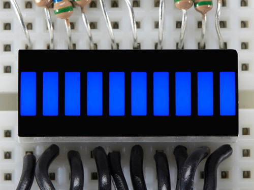 10 Segment Light Bar Graph LED Display - Blue 10 Segment Light Bar Graph LED Display - Blue