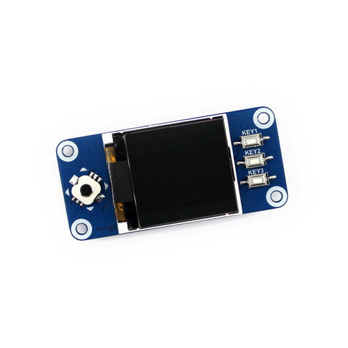 Waveshare 1.44inch 128x128 LCD Display HAT for Raspberry Pi with joystick and buttons on PCB. Waveshare 1.44inch 128x128 LCD Display HAT for Raspberry Pi with joystick and buttons on PCB.