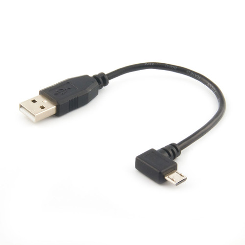 USB 2.0 A MALE TO L-SHAPE MICRO B MALE CABLE, 6INCH USB 2.0 A MALE TO L-SHAPE MICRO B MALE CABLE, 6INCH