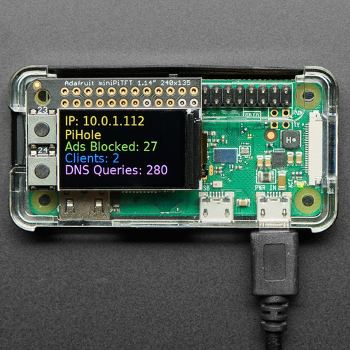 Mini Color PiTFT Ad Blocking Pi-Hole Kit - No Soldering Mini Color PiTFT Ad Blocking Pi-Hole Kit - No Soldering