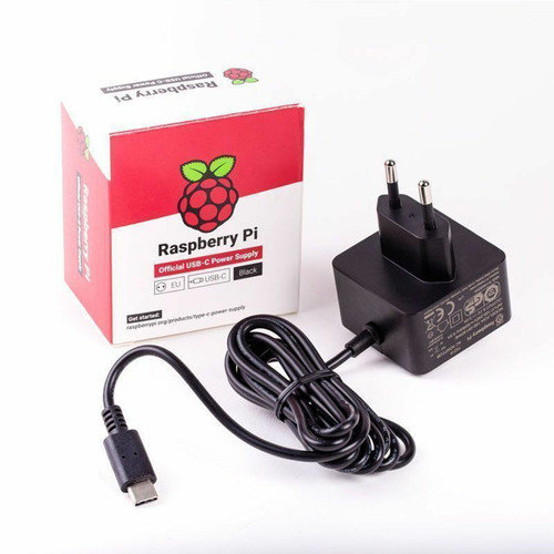 Raspberry Pi 15W USB-C Power Supply, EU, Black Raspberry Pi 15W USB-C Power Supply, EU, Black