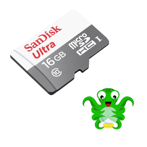 Class 10 microSD Card with OctoPi - 16GB Class 10 microSD Card with OctoPi - 16GB