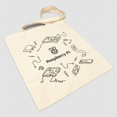 Official Raspberry Pi Natural Cotton Tote Bag Official Raspberry Pi Natural Cotton Tote Bag