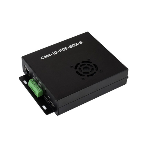 PoE Mini-Computer (Type B) Based on Raspberry Pi CM4 (NOT Included), Metal Case, With Cooling Fan PoE Mini-Computer (Type B) Based on Raspberry Pi CM4 (NOT Included), Metal Case, With Cooling Fan