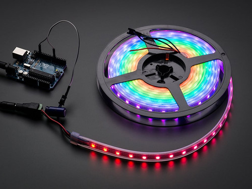 NeoPixel Digital RGB LED Strip - Black 60 LED - BLACK - 4 meters (full reel) NeoPixel Digital RGB LED Strip - Black 60 LED - BLACK - 4 meters (full reel)