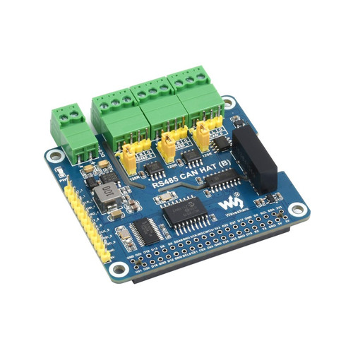 Isolated RS485 CAN HAT (B) For Raspberry Pi, 2-Ch RS485 and 1-Ch CAN, Multi Protections Isolated RS485 CAN HAT (B) For Raspberry Pi, 2-Ch RS485 and 1-Ch CAN, Multi Protections