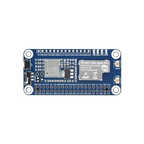 SX1262 LoRaWAN Node Module Expansion Board for Raspberry Pi, 868