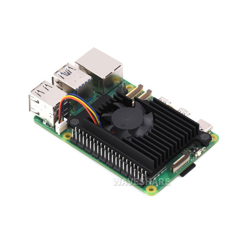 Dedicated All-In-One Aluminum Cooler for Raspberry Pi 5, PWM
