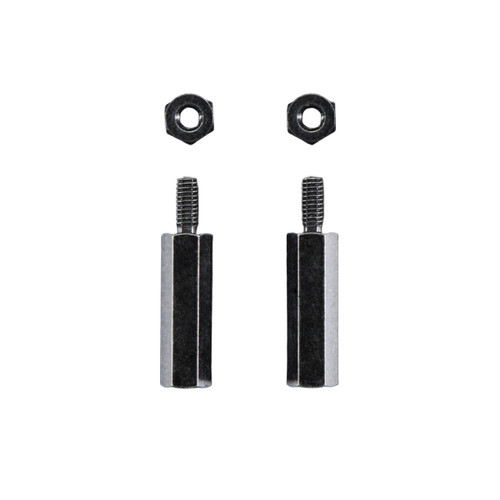 Brass M2.5 Standoffs 16mm tall - Black Plated - Pack of 2 Brass M2.5 Standoffs 16mm tall - Black Plated - Pack of 2