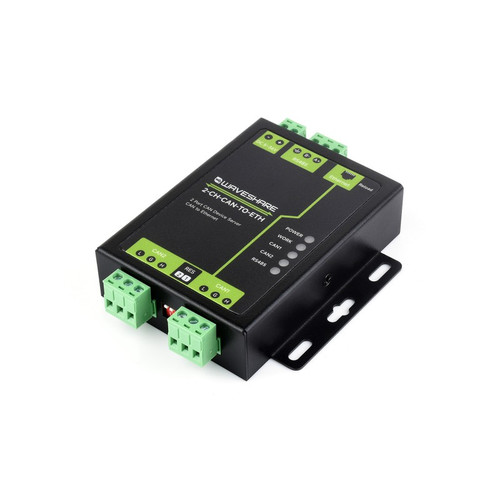 Waveshare 25919 CAN to Ethernet server with dual CAN ports and RS485 interface. Waveshare 25919 CAN to Ethernet server with dual CAN ports and RS485 interface.