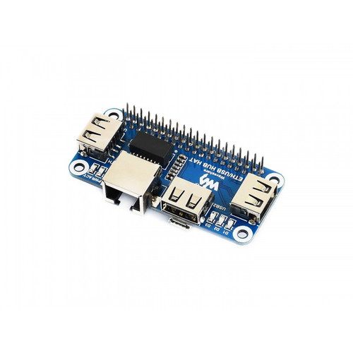 Ethernet / USB HUB HAT for Raspberry Pi, 1x RJ45, 3x USB Ethernet / USB HUB HAT for Raspberry Pi, 1x RJ45, 3x USB