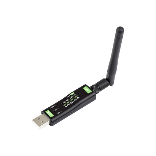 Waveshare 24515 USB to LoRa HF version module with SX1262 chip, detachable antenna, and TCXO oscillator. Waveshare 24515 USB to LoRa HF version module with SX1262 chip, detachable antenna, and TCXO oscillator.