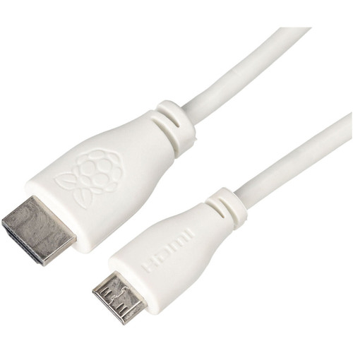 Raspberry Pi SC0863 - HDMI to Mini HDMI Cable 1M White - Connectors