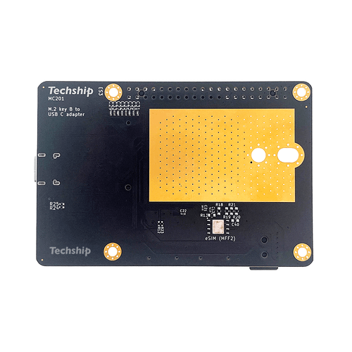 Techship MC201 - M.2 Key B to USB-C Adapter with Dual SIM