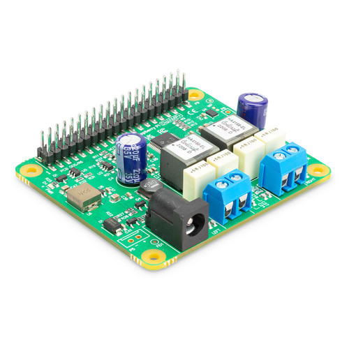 Raspberry Pi DigiAMP+ SC2076 Green PCB HAT with stereo amplifier, GPIO header, and speaker terminals. Raspberry Pi DigiAMP+ SC2076 Green PCB HAT with stereo amplifier, GPIO header, and speaker terminals.