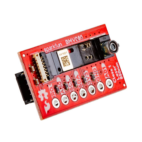 SparkFun BMV080 sensor breakout with Qwiic connector and labeled pins. SparkFun BMV080 sensor breakout with Qwiic connector and labeled pins.