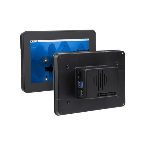 Front view of protective case for Raspberry Pi 5 with Waveshare or official Raspberry Pi Touch Display 2 Front view of protective case for Raspberry Pi 5 with Waveshare or official Raspberry Pi Touch Display 2