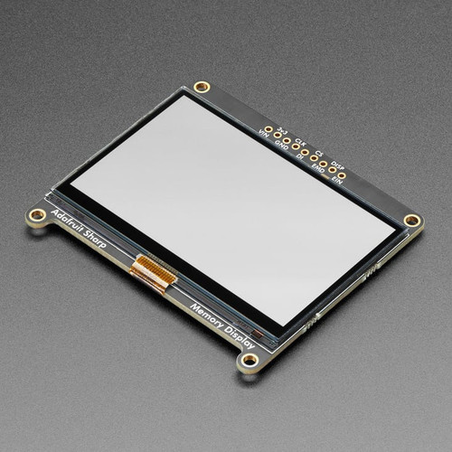 Adafruit Sharp Memory Display Breakout 2.7 inch 400x240 monochrome LCD with ultra-low power use. Adafruit Sharp Memory Display Breakout 2.7 inch 400x240 monochrome LCD with ultra-low power use.