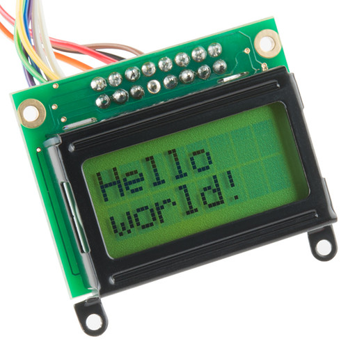 Basic 8x2 Character LCD - Black on Green 5V