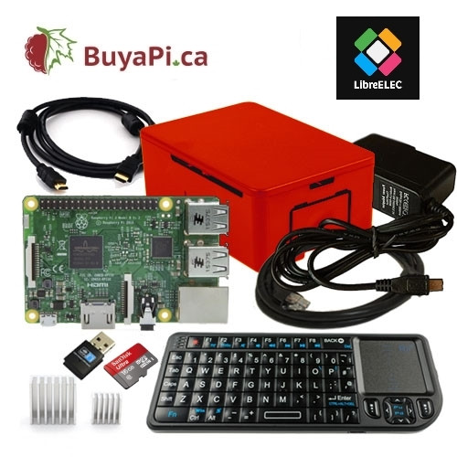 Raspberry Pi 3 Media Center Kit - Ultimate Red Raspberry Pi 3 Media Center Kit - Ultimate Red