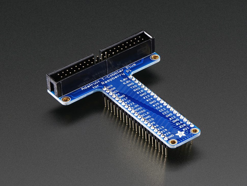 Assembled Pi T-Cobbler Plus - GPIO Breakout for A+/B+/Pi2/Pi3/Pi4/Zero