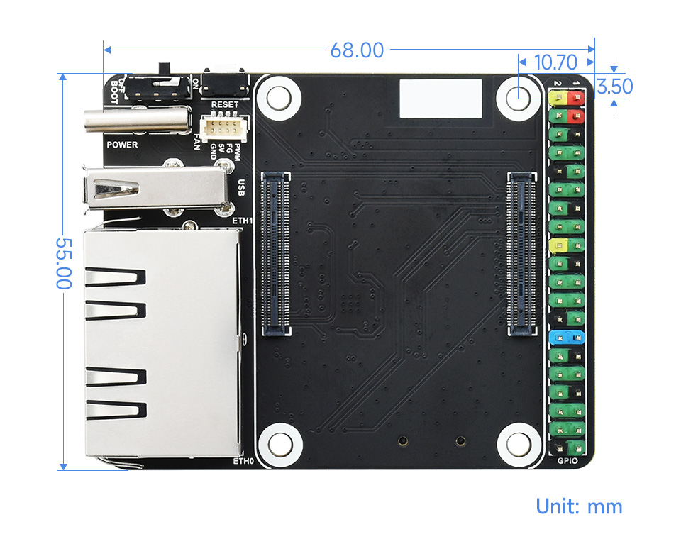 Dual Gigabit Ethernet 5G/4G Mini-Computer Based On Raspberry Pi Compute  Module 4 (NOT Included), Metal Case, With Cooling Fan