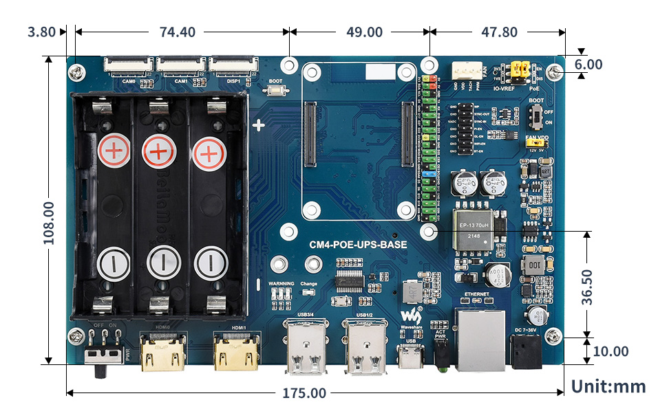 DeskPi Lite - A Raspberry Pi 4 enclosure with full HDMI ports, two