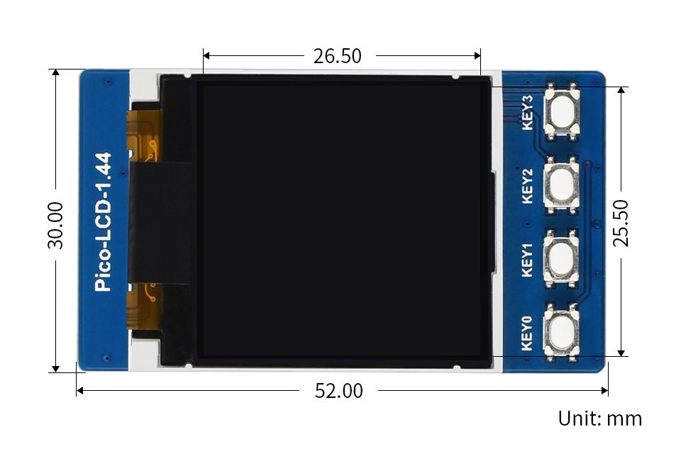 144inch Lcd Display Module For Raspberry Pi Pico 65k Colors 128x128 Spi Pishopca 8547