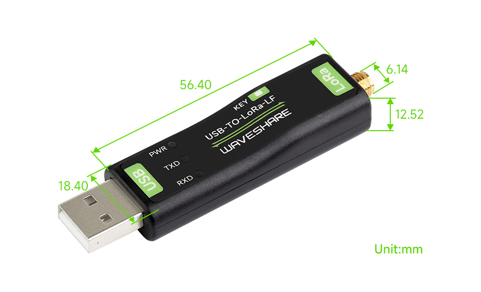 Waveshare 24515, USB-TO-LoRa-HF