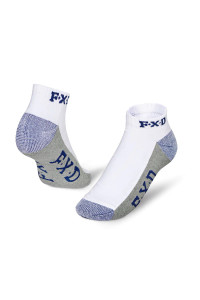 Ankle Work Sock 5 Pair Pack
White ankle knit sock with grey sole, blue/ grey heel and toe accent and Dark Blue FXD logo on arch and ankle Ankle Work Sock 5 Pair Pack
White ankle knit sock with grey sole, blue/ grey heel and toe accent and Dark Blue FXD logo on arch and ankle
