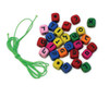 Hebrew Aleph Bet (Hebrew Alphabet) Colorful Wood Beads and Cord