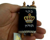 Mini Torah Scroll compared to hand size