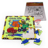 Shana Tova B & W Inlay Puzzle for Coloring for Rosh HaShanah